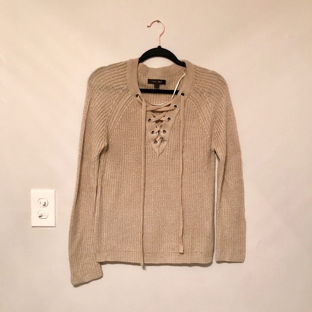 Lace Up Sweater - Fashion Nova - Picture 4 of 9